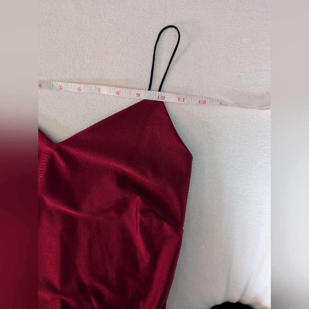 Red Spaghetti-Strap Mini Dress - Picture 5 of 7